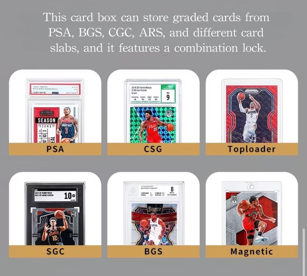 Graded Card Storage Box with Combination Lock (BX01)